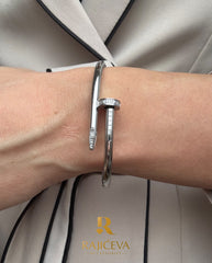 Ekser srebrna narukvica sa cirkonima