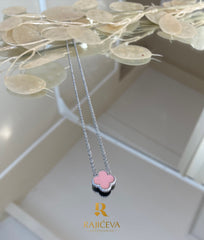 Sefora ogrlica roze-srebrna