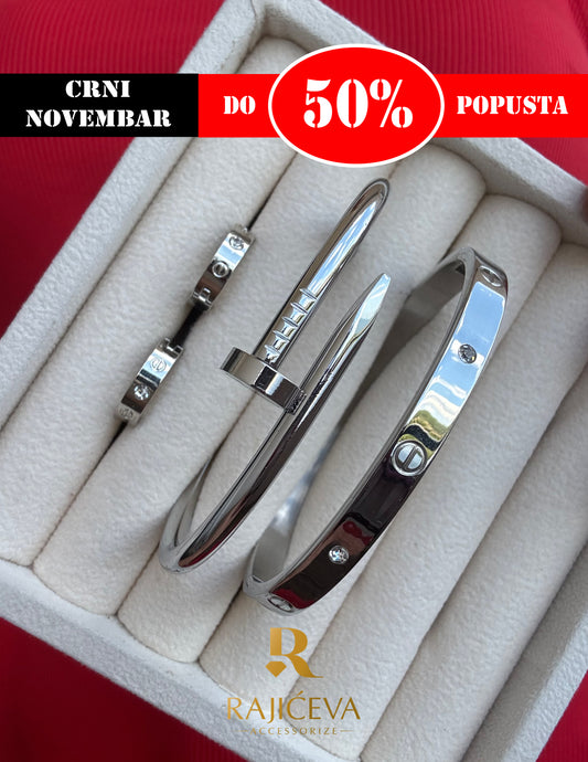 Love, Ekser i Love minđuše srebni set