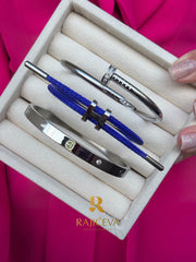 Ekser, Love, Lora pavoj narukvice u boji srebra