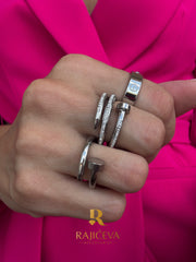 Love prsten u boji srebra