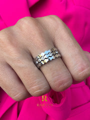 Lara prsten 3u1 srebrni