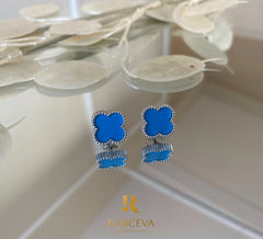 Sefora plavo-srebrne minđuše