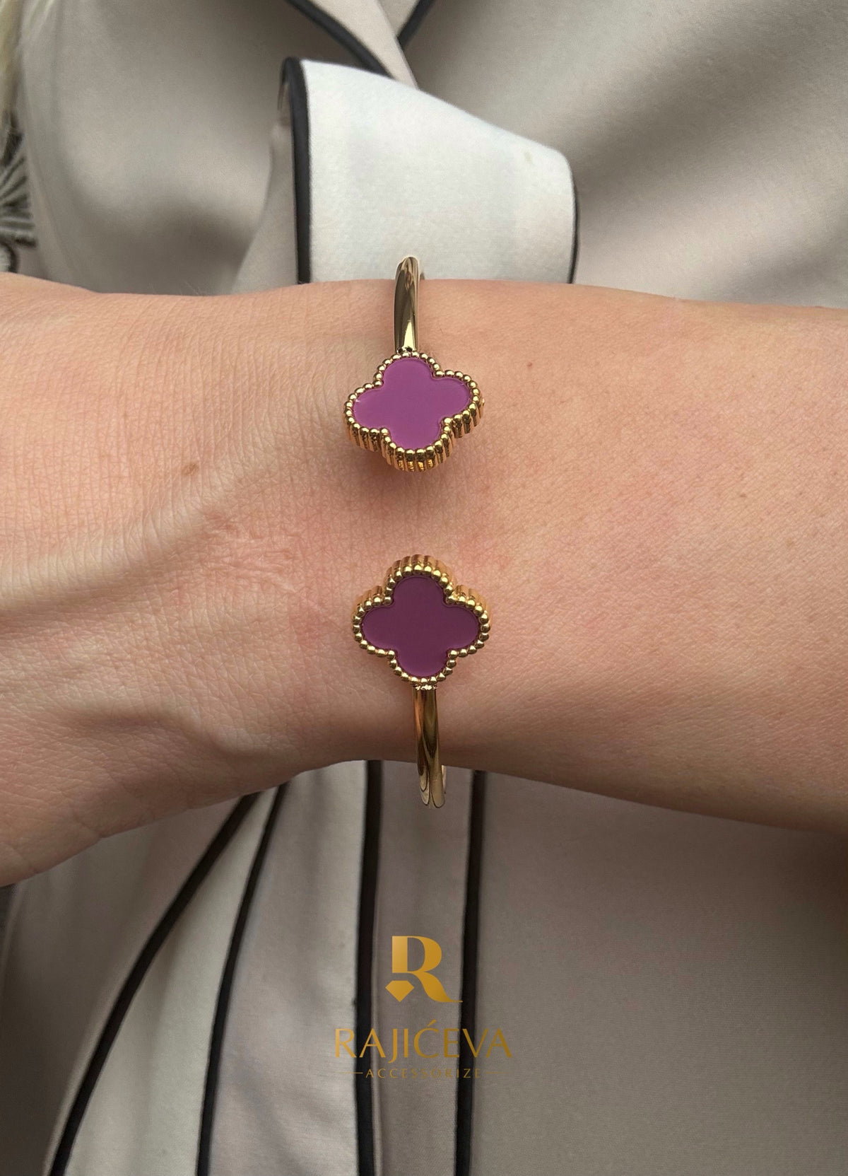 Sefora sa 2 deteline ljubičasto-zlatna