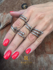 Ekser prsten u boji srebra