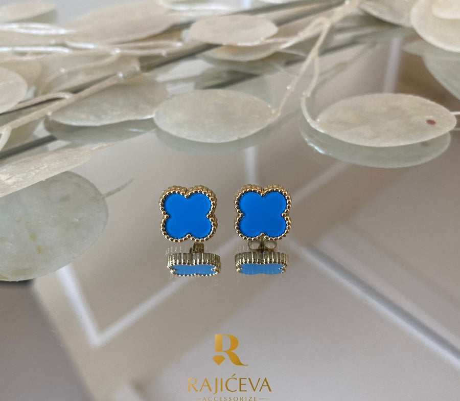 Sefora plavo-zlatne minđuše