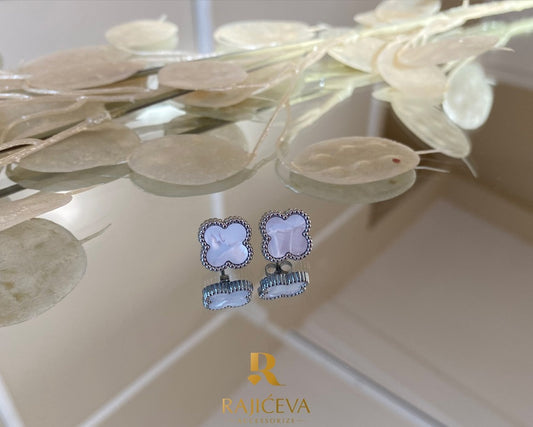 Sefora sedefasto-srebrne minđuše