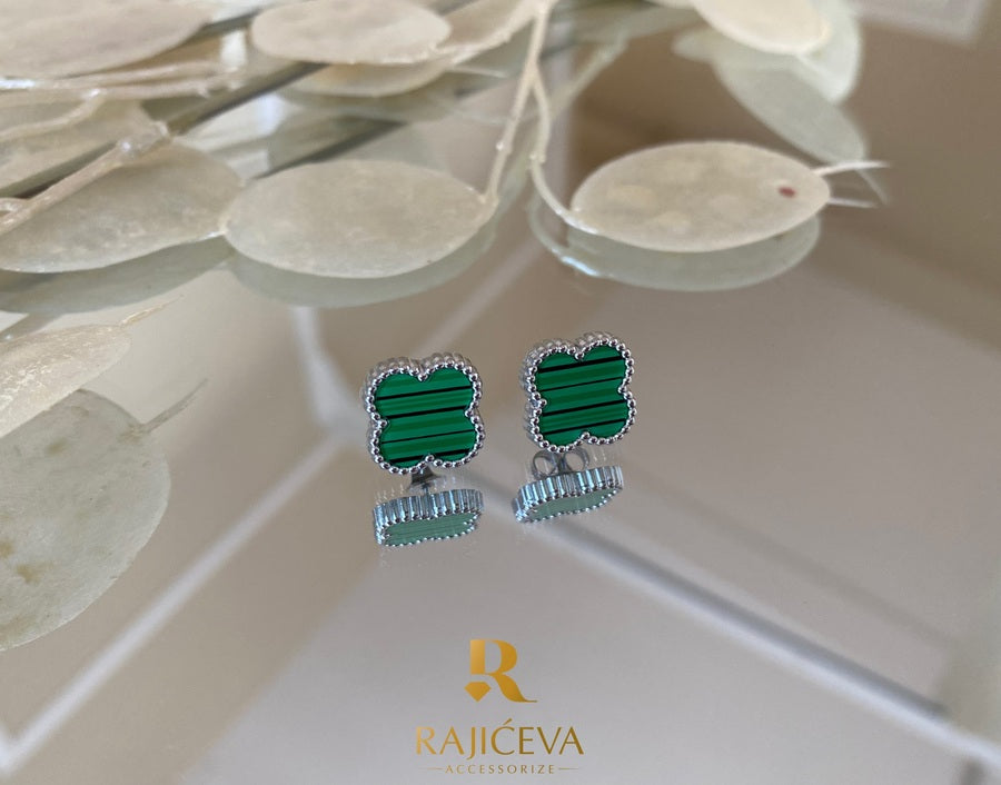 Sefora zeleno-srebrne minđuše