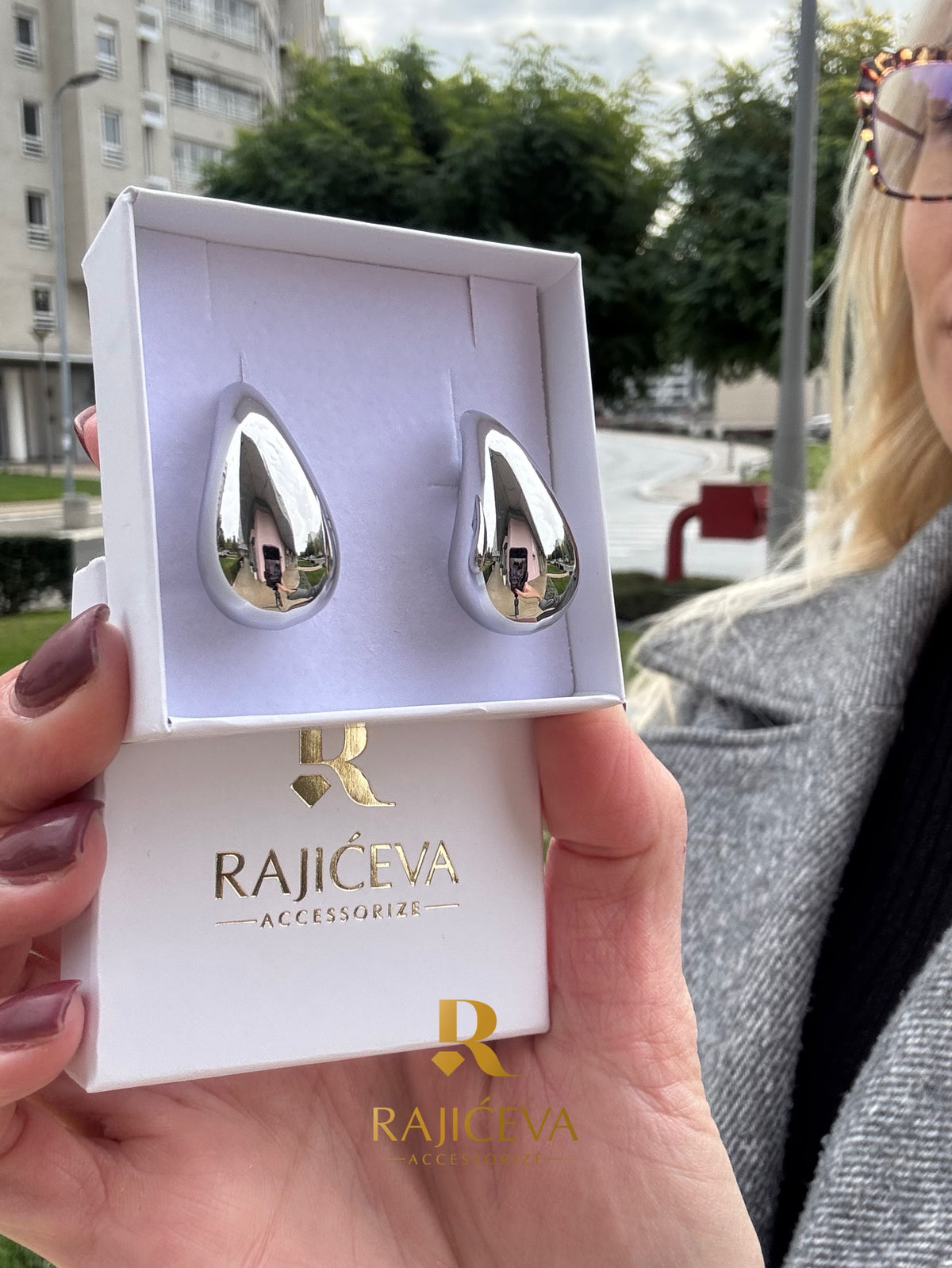 Bottega srebrne minđuše