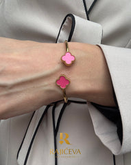 Sefora sa dve deteline, pink-zlatna