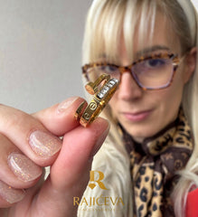 Love-Ekser prsten u boji zlata