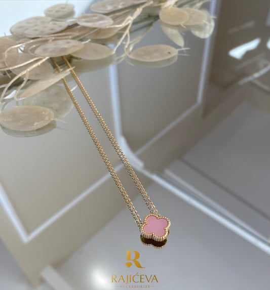 Sefora ogrlica roze-zlatna