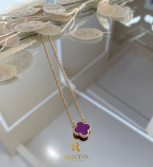 Sefora ogrlica ljubičasto-zlatna