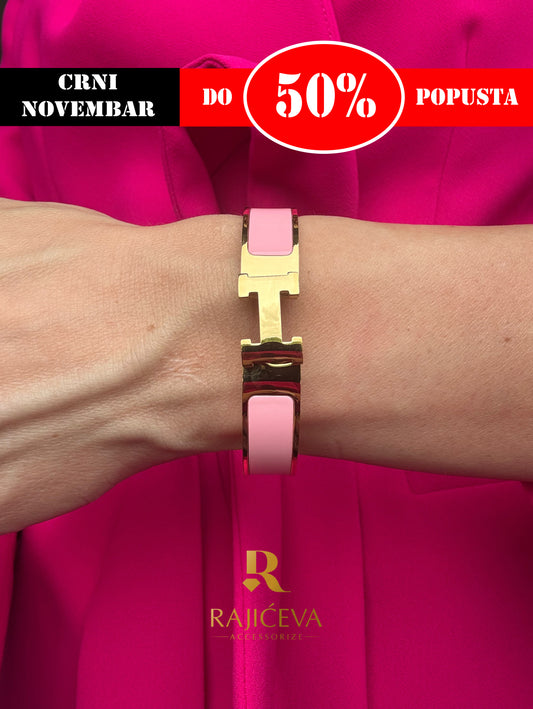 Hera svetlo roze narukvica