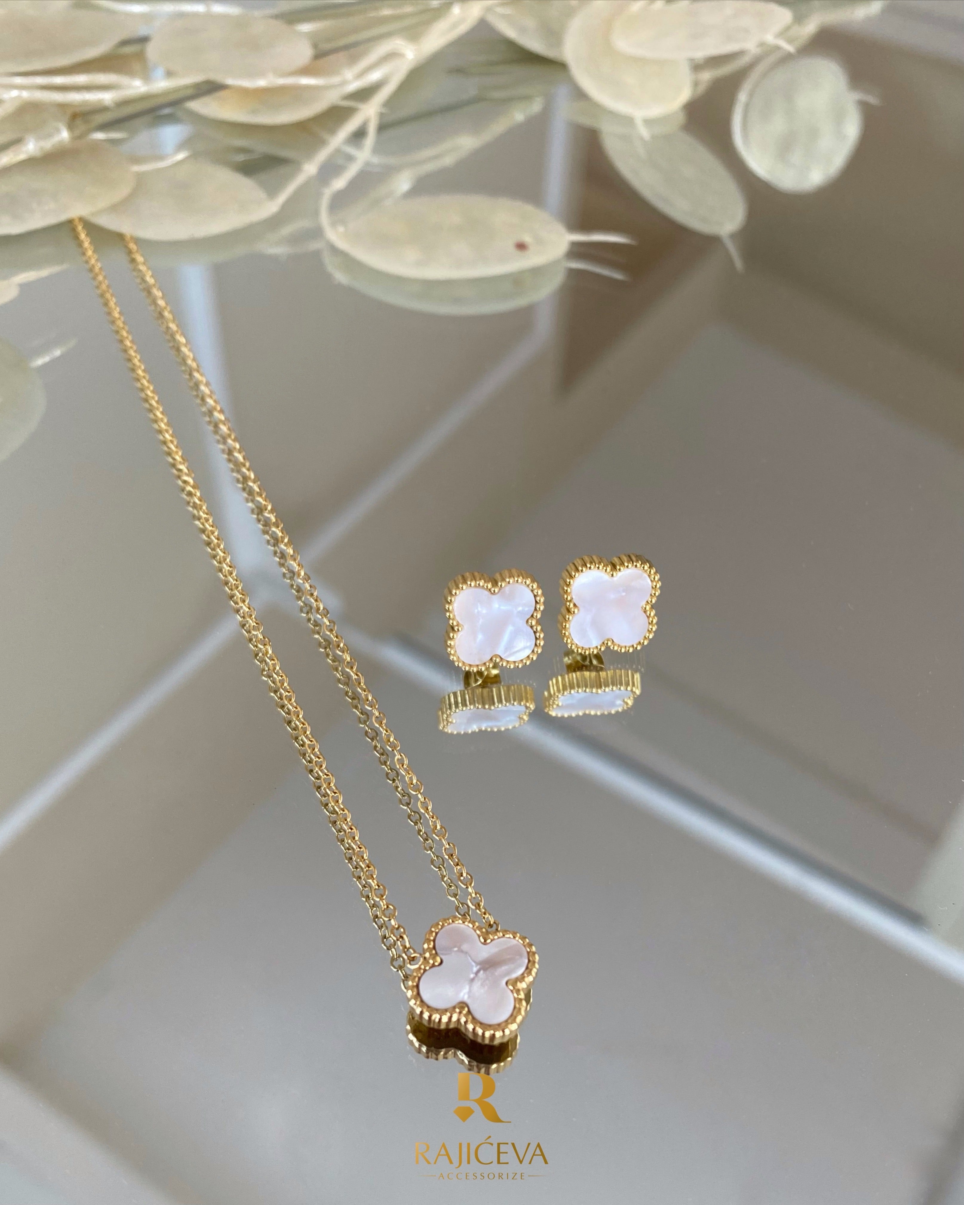 Sefora sedef-zlatna ogrlica i minđušice