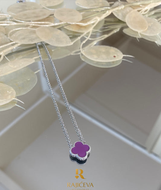 Sefora ogrlica ljubičasto-srebrna