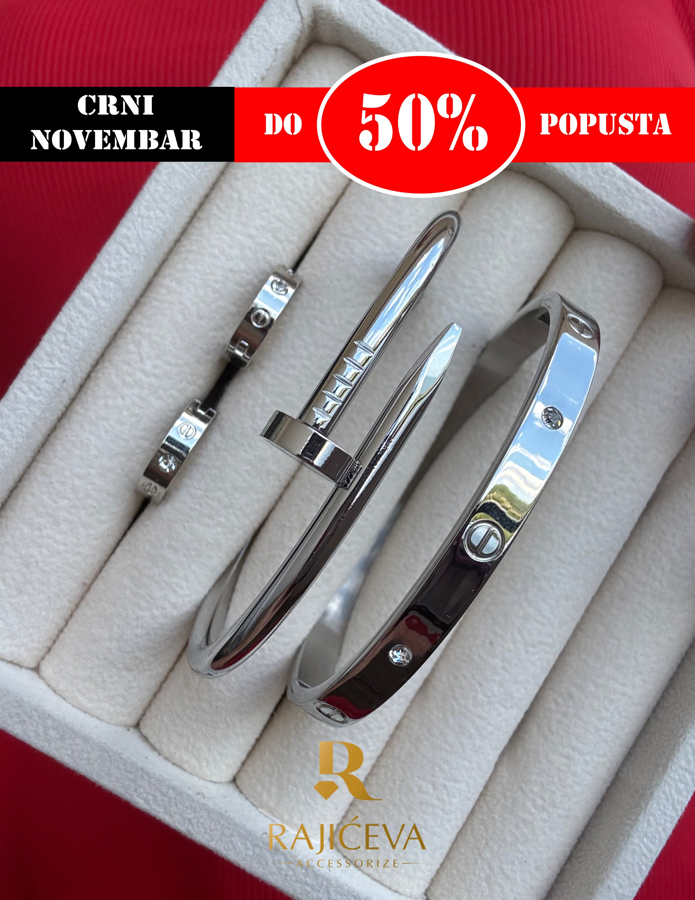 Love, Ekser i Love minđuše srebni set