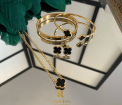 Sefora crno-zlatni set 3/1 +Love narukvica