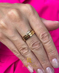 Love prsten novi model u boji zlata