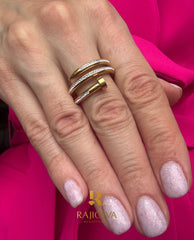 Ekser prsten novi model u boji srebra