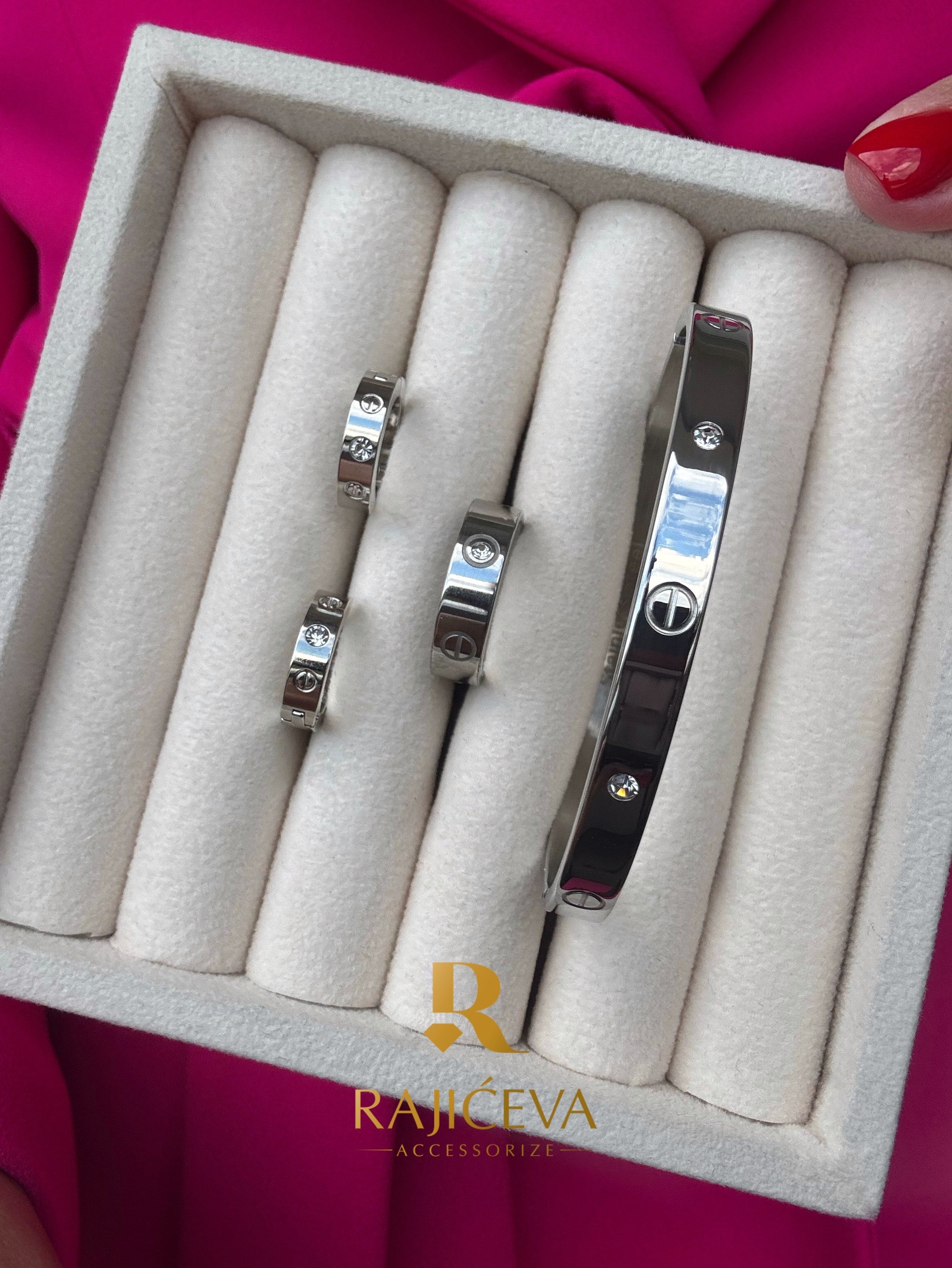 Love set 3/1 srebrni