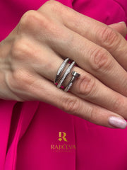 Ekser prsten u boji srebra, novi model.