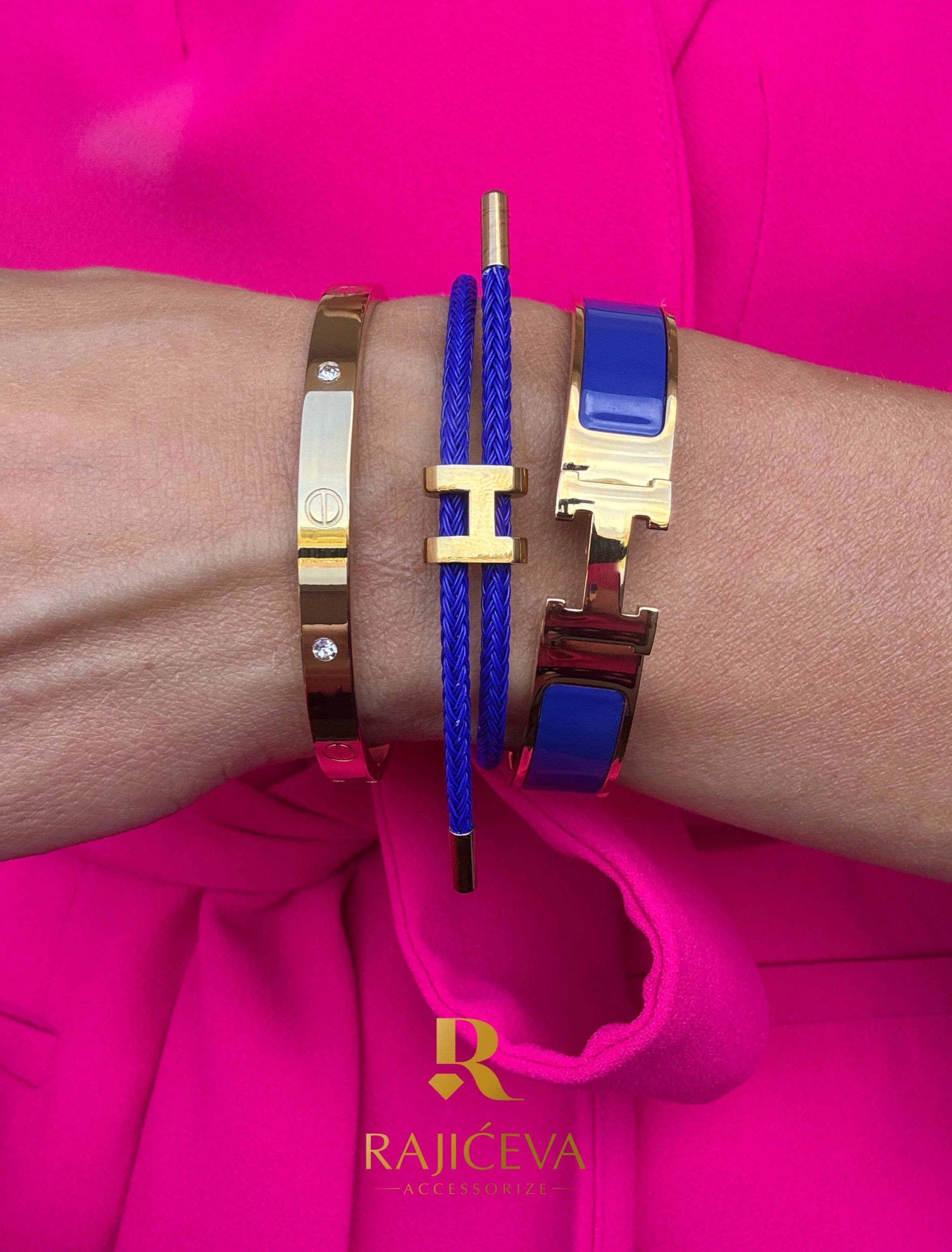 Hera, Love, Lora plava narukvice u boji zlata