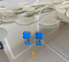 Sefora plavo-srebrne minđuše