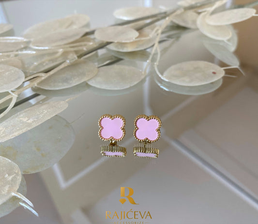 Sefora roze-zlatne minđuše